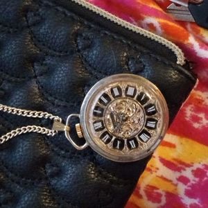 intage Victoria Swiss Made Gold Pocket Watch Pendant